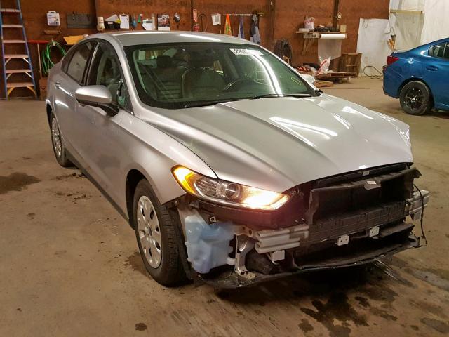 3FA6P0G74ER394673 - 2014 FORD FUSION S GRAY photo 1