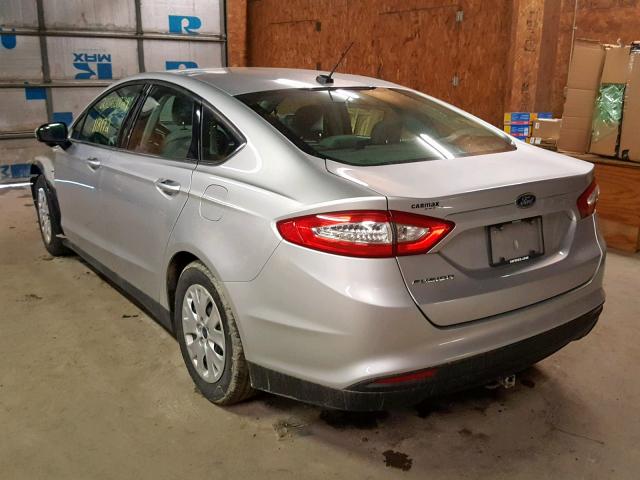 3FA6P0G74ER394673 - 2014 FORD FUSION S GRAY photo 3