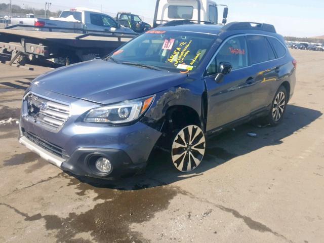 4S4BSENC1G3335937 - 2016 SUBARU OUTBACK 3. BLUE photo 2