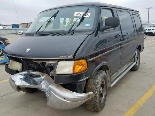 2B6HB11X31K542826 - 2001 DODGE RAM VAN B1 BLACK photo 2