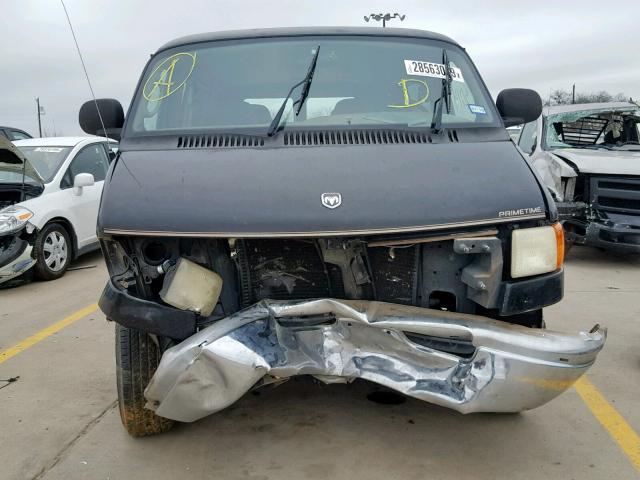 2B6HB11X31K542826 - 2001 DODGE RAM VAN B1 BLACK photo 9