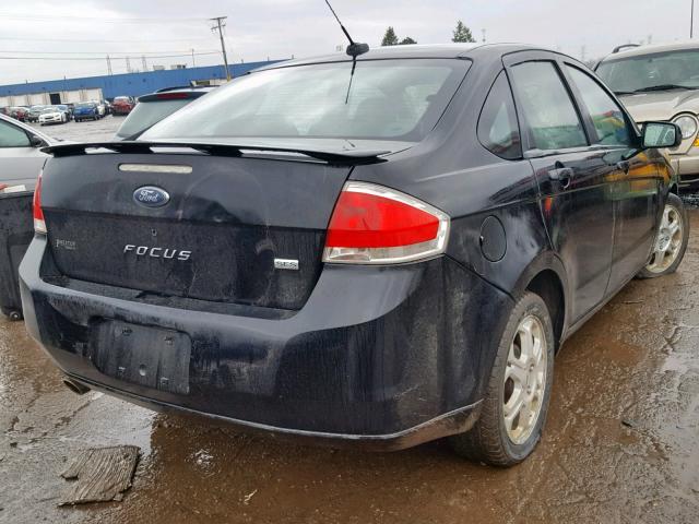 1FAHP36N69W155168 - 2009 FORD FOCUS SES BLACK photo 4