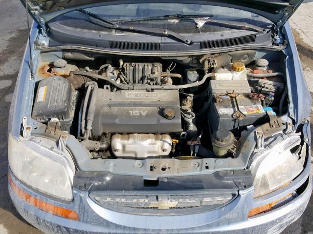 KL1TD66647B737305 - 2007 CHEVROLET AVEO BASE ლურჯი ფოტო 7