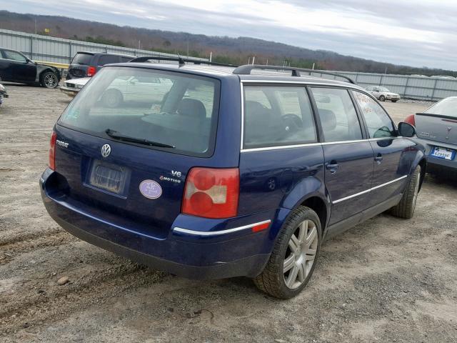 WVWYU63B65E125148 - 2005 VOLKSWAGEN PASSAT GLX BLUE photo 4