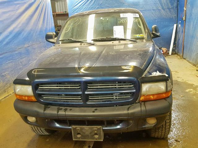 1B7GG32NX2S674071 - 2002 DODGE DAKOTA SPO BLUE photo 9