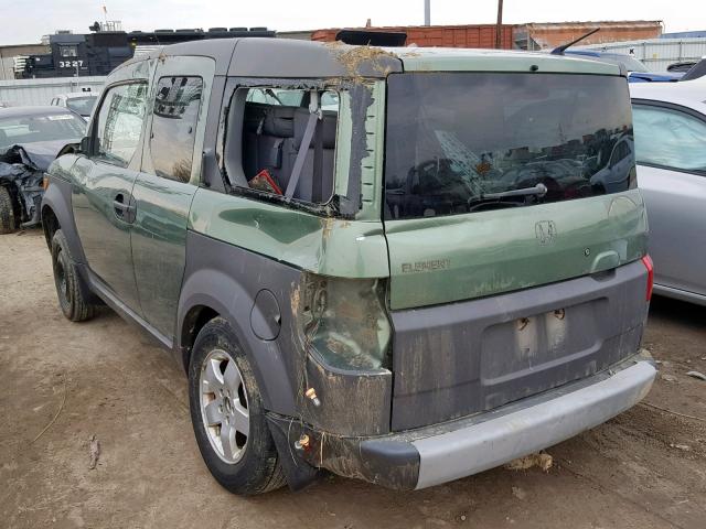 5J6YH28534L020605 - 2004 HONDA ELEMENT EX GREEN photo 3