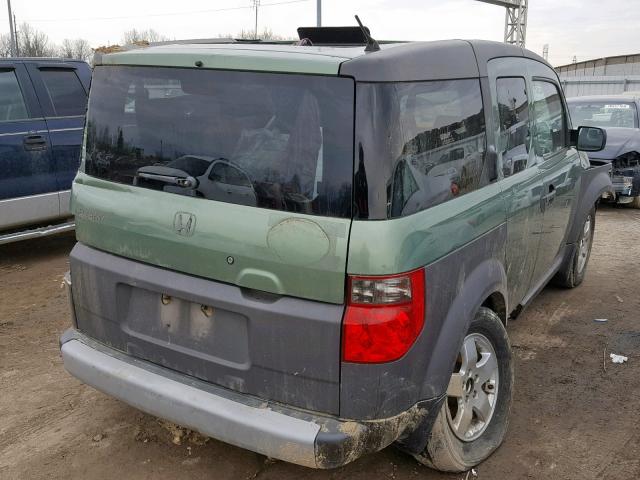 5J6YH28534L020605 - 2004 HONDA ELEMENT EX GREEN photo 4