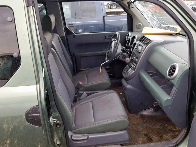 5J6YH28534L020605 - 2004 HONDA ELEMENT EX GREEN photo 5