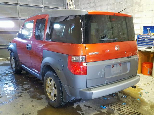 5J6YH17553L011785 - 2003 HONDA ELEMENT EX ORANGE photo 3