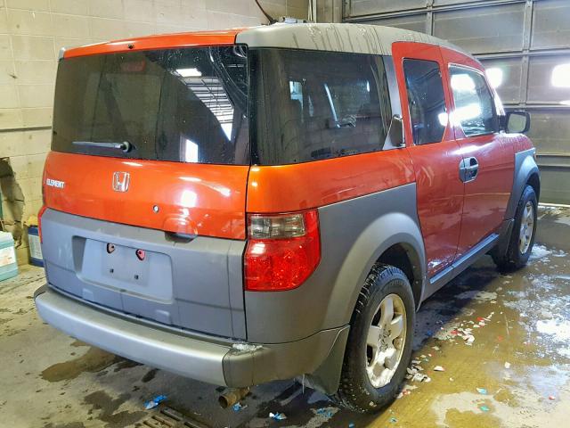 5J6YH17553L011785 - 2003 HONDA ELEMENT EX ORANGE photo 4