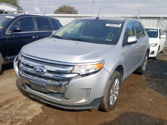 2FMDK3KC4EBA41897 - 2014 FORD EDGE LIMIT SILVER photo 2