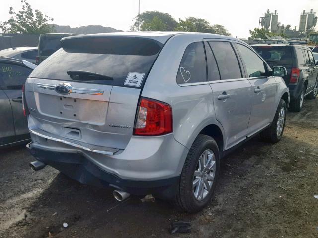 2FMDK3KC4EBA41897 - 2014 FORD EDGE LIMIT SILVER photo 4