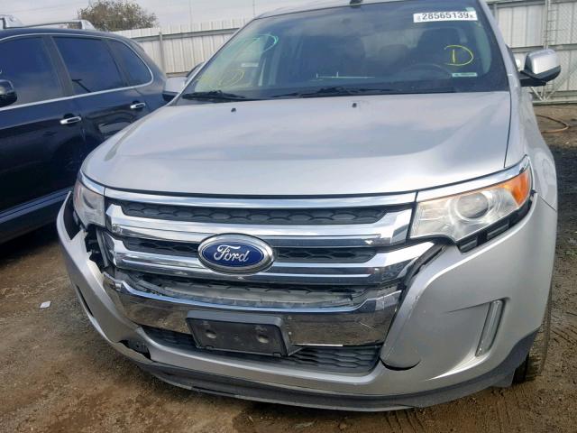 2FMDK3KC4EBA41897 - 2014 FORD EDGE LIMIT SILVER photo 9