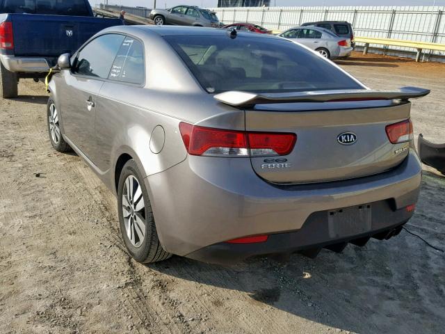 KNAFU6A22D5663755 - 2013 KIA FORTE EX GRAY photo 3