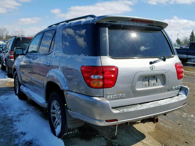 5TDBT48AX4S214310 - 2004 TOYOTA SEQUOIA LI SILVER photo 3