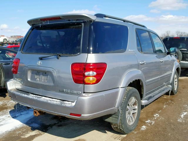 5TDBT48AX4S214310 - 2004 TOYOTA SEQUOIA LI SILVER photo 4