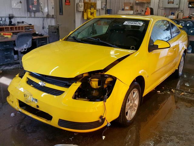 1G1AL15F877356933 - 2007 CHEVROLET COBALT LT YELLOW photo 2