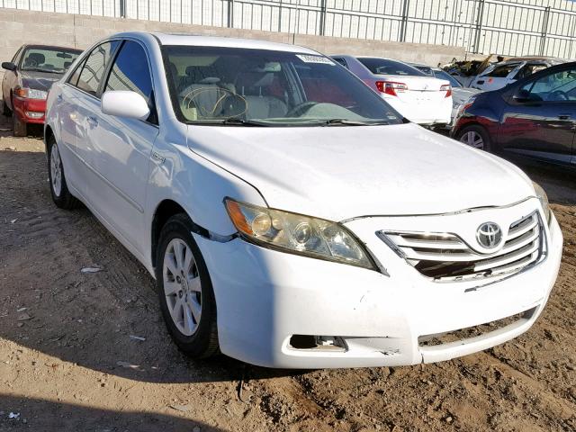 4T1BB46K18U032569 - 2008 TOYOTA CAMRY HYBR WHITE photo 1