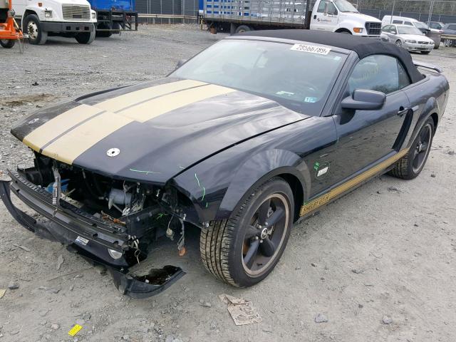 1ZVHT85H175332398 - 2007 FORD MUSTANG GT BLACK photo 2