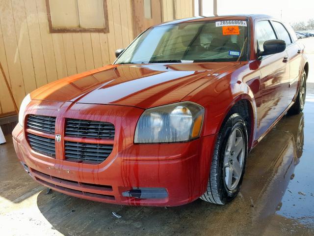 2D4FV48V75H536890 - 2005 DODGE MAGNUM SXT MAROON photo 2