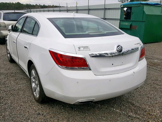 1G4GE5EV9AF193101 - 2010 BUICK LACROSSE C WHITE photo 3