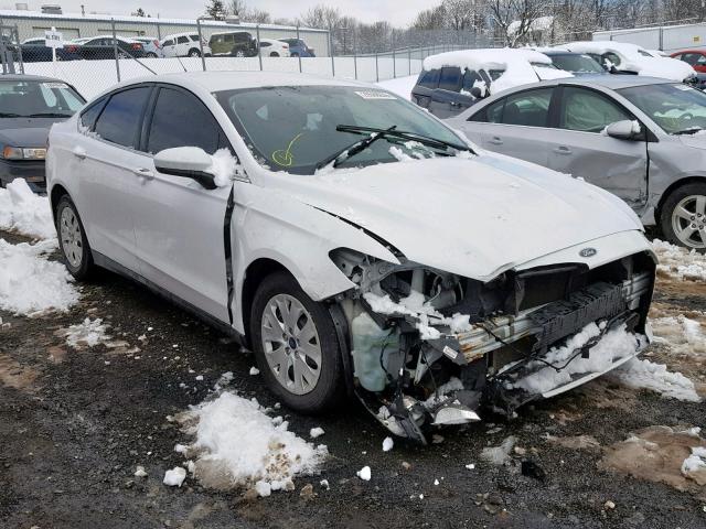 3FA6P0G7XER394631 - 2014 FORD FUSION S WHITE photo 1