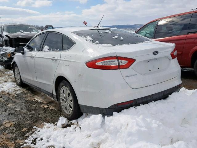 3FA6P0G7XER394631 - 2014 FORD FUSION S WHITE photo 3