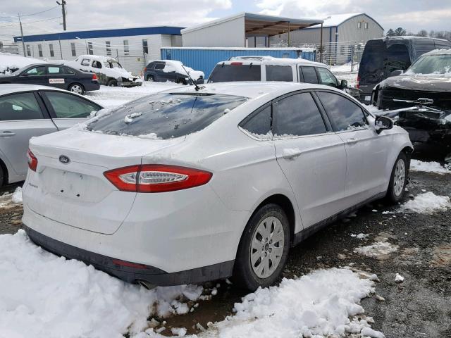 3FA6P0G7XER394631 - 2014 FORD FUSION S WHITE photo 4