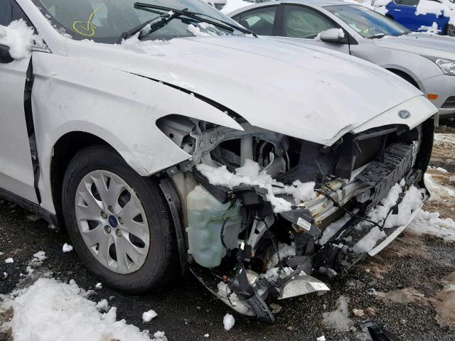 3FA6P0G7XER394631 - 2014 FORD FUSION S WHITE photo 9