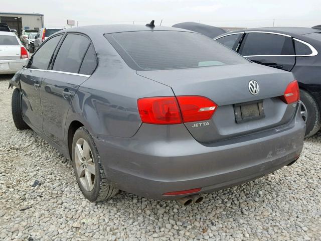 3VWLL7AJ4EM352407 - 2014 VOLKSWAGEN JETTA TDI GRAY photo 3