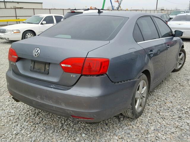 3VWLL7AJ4EM352407 - 2014 VOLKSWAGEN JETTA TDI GRAY photo 4