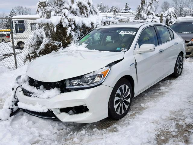 JHMCR6F58HC027786 - 2017 HONDA ACCORD HYB WHITE photo 2