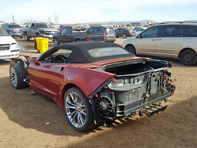 1G1YT3D61F5602775 - 2015 CHEVROLET CORVETTE S RED photo 3