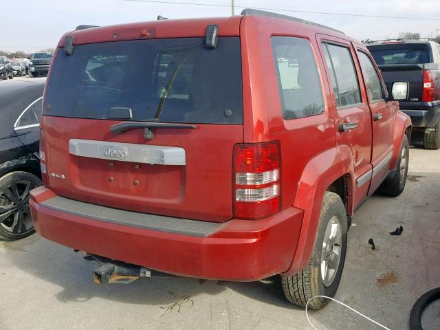 1J4PN2GK0AW113202 - 2010 JEEP LIBERTY SP RED photo 4