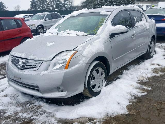 3N1AB6AP2AL614228 - 2010 NISSAN SENTRA 2.0 SILVER photo 2