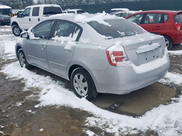 3N1AB6AP2AL614228 - 2010 NISSAN SENTRA 2.0 SILVER photo 3