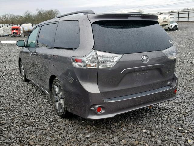 5TDXK3DC9FS574214 - 2015 TOYOTA SIENNA SPO GRAY photo 3