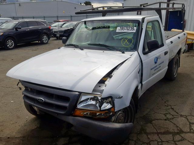 1FTYR10C1YTB44644 - 2000 FORD RANGER WHITE photo 2