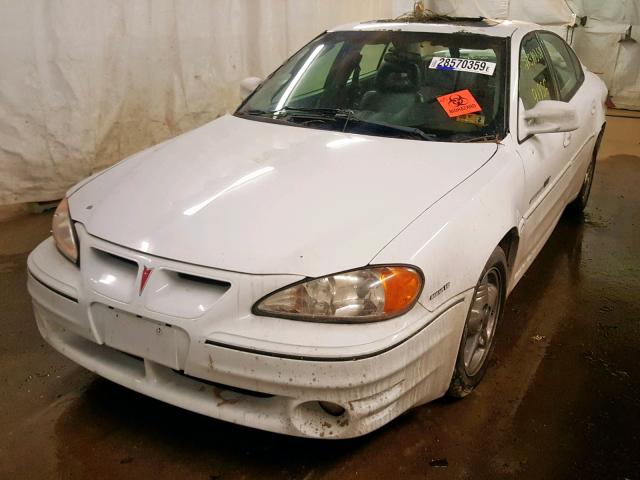 1G2NW52E21C258244 - 2001 PONTIAC GRAND AM G WHITE photo 2