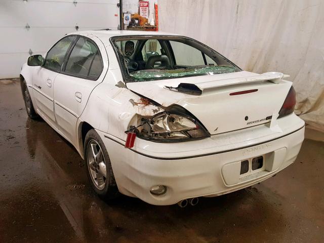 1G2NW52E21C258244 - 2001 PONTIAC GRAND AM G WHITE photo 3