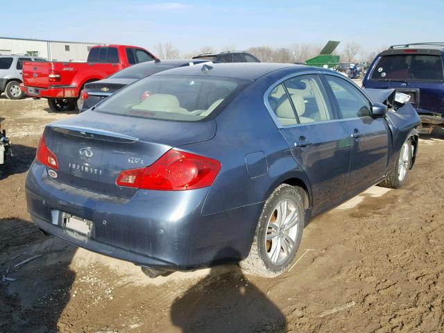 JN1CV6AR0AM461212 - 2010 INFINITI G37 BLUE photo 4