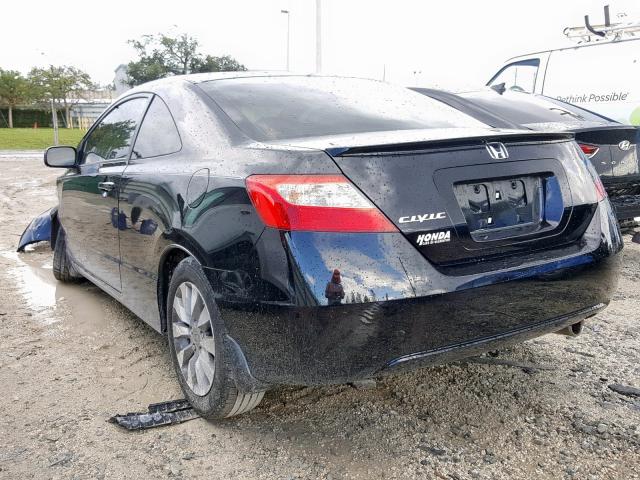 2HGFG1B84BH503531 - 2011 HONDA CIVIC EX BLACK photo 3