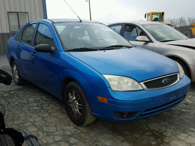 1FAHP34N67W145529 - 2007 FORD FOCUS ZX4 BLUE photo 1