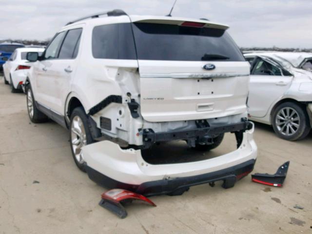 1FMHK7F81CGA60329 - 2012 FORD EXPLORER L WHITE photo 3