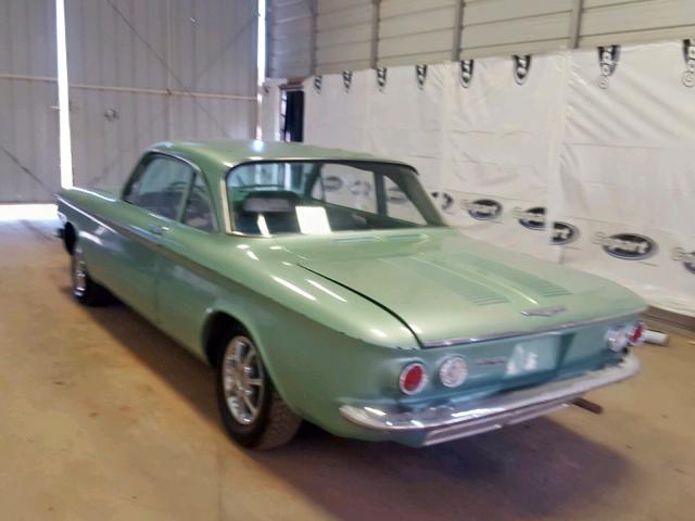 10727W103495 - 1961 CHEVROLET CORVAIR TEAL photo 3