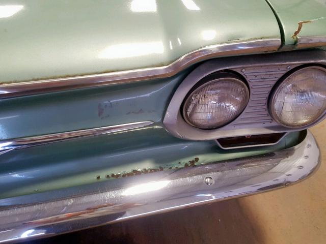 10727W103495 - 1961 CHEVROLET CORVAIR TEAL photo 9