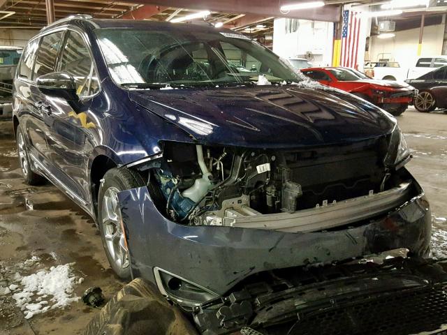 2C4RC1GG7JR185730 - 2018 CHRYSLER PACIFICA L BLUE photo 1