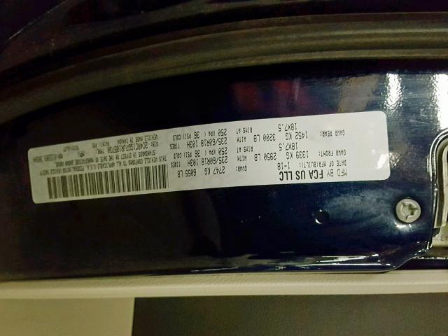 2C4RC1GG7JR185730 - 2018 CHRYSLER PACIFICA L BLUE photo 10