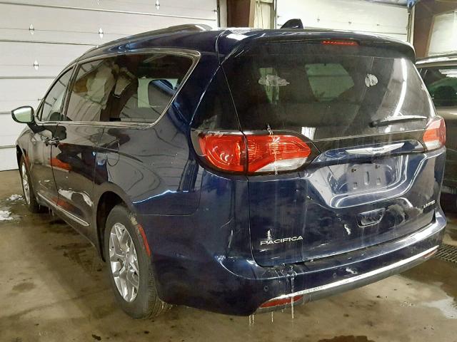 2C4RC1GG7JR185730 - 2018 CHRYSLER PACIFICA L BLUE photo 3
