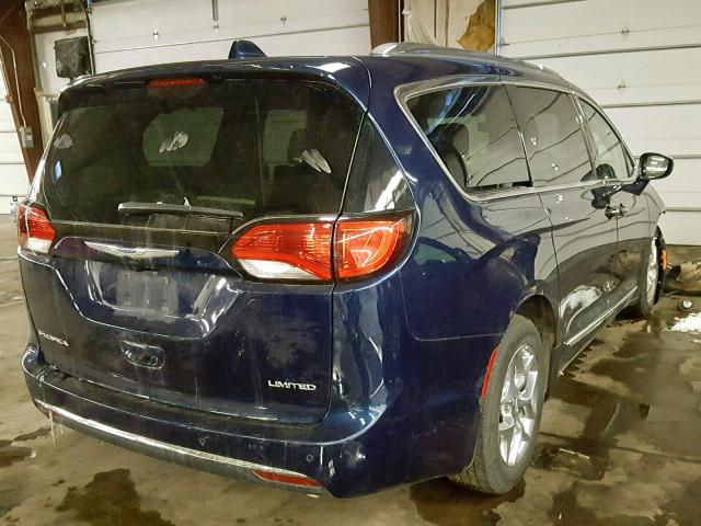 2C4RC1GG7JR185730 - 2018 CHRYSLER PACIFICA L BLUE photo 4